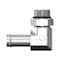 World Wide Fittings Hose Barb to Male O-Ring Boss Adjustable 90 Deg. Elbow 4601X20X20 - alternate 1